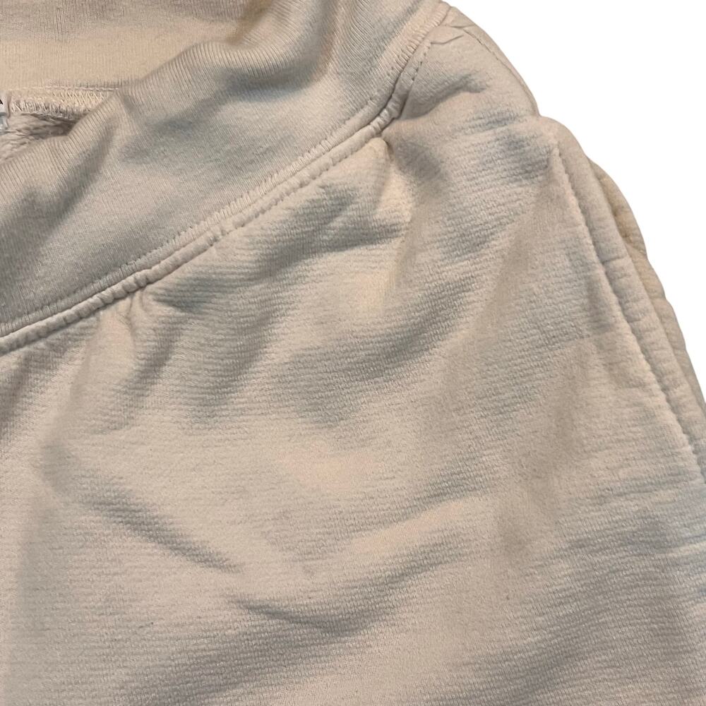 Good American Women Size 1 Small Cream Sweatpants Joggers Drawstring